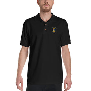 Embroidered Polo Shirt  ICCS Logo Men's (White, Black, Red, Blue, Grey)