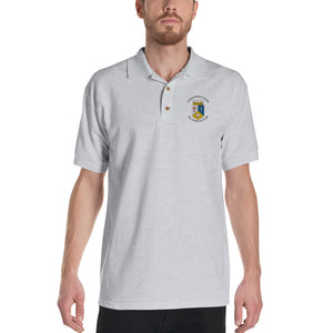 Embroidered Polo Shirt  ICCS Logo Men's (White, Black, Red, Blue, Grey)