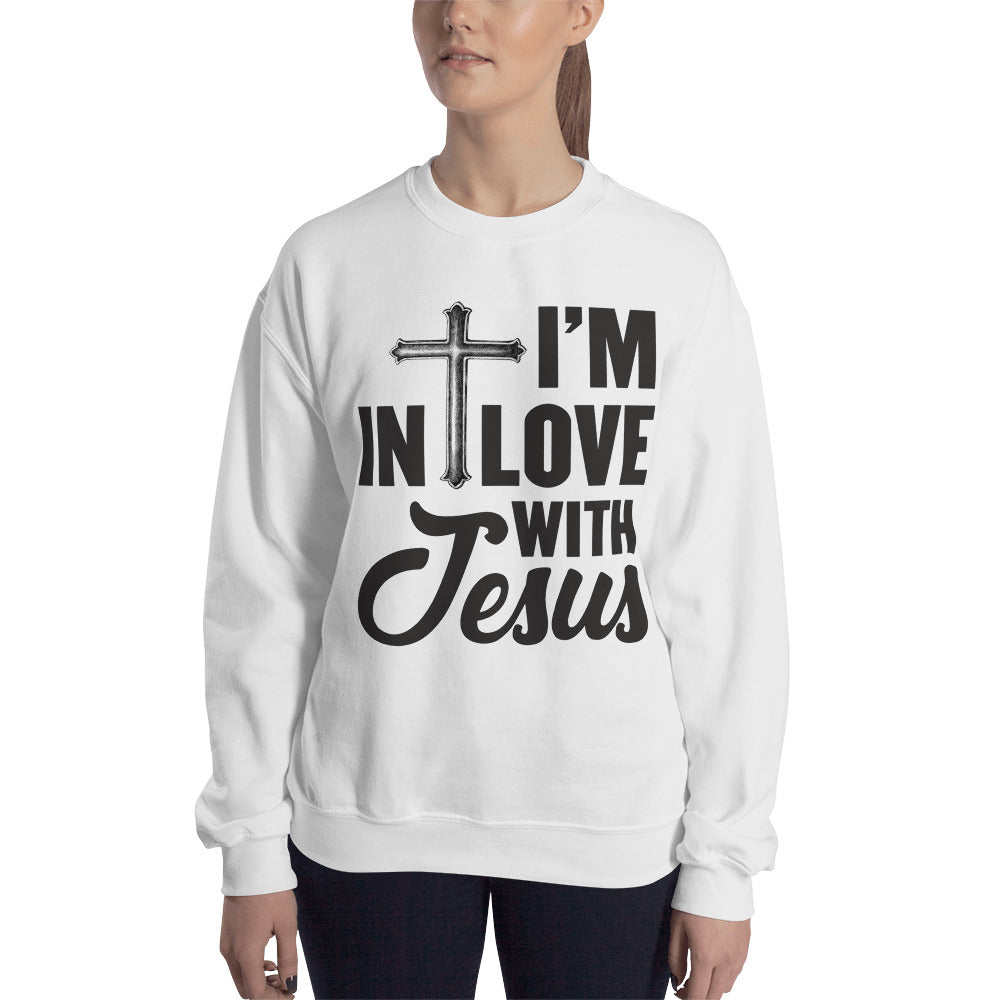 Unisex I'm In Love With Jesus Sweatshirt White