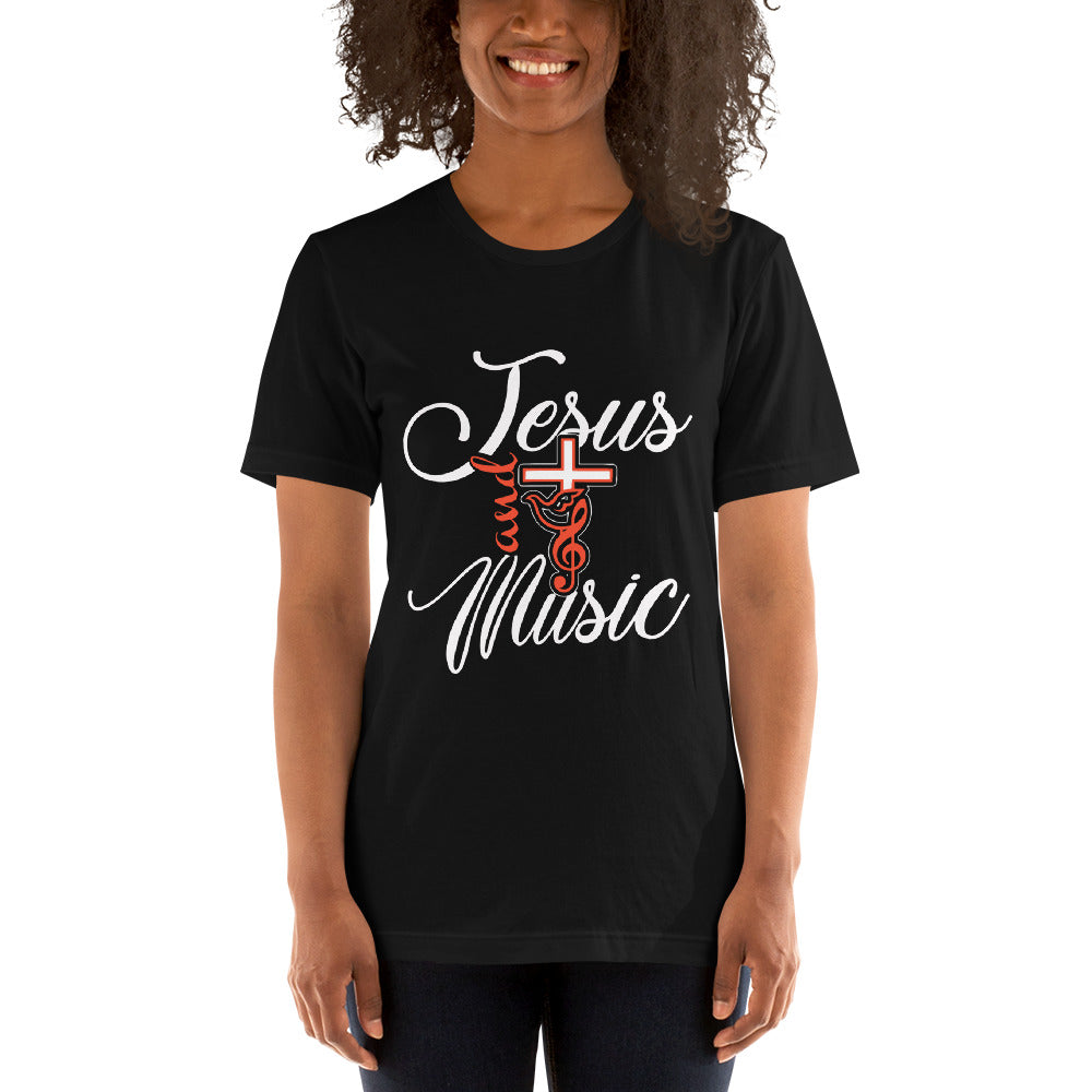 Jesus And Music T-shirt Black