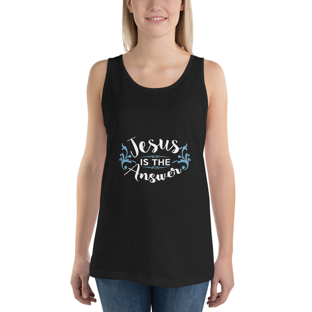 Jesus Is The Answer Tank Top Black