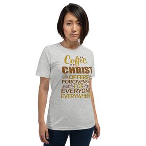 White Short-Sleeve    Coffee T-Shirt