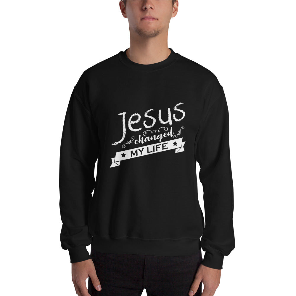 Unisex Jesus Changed My Life Sweatshirt Black