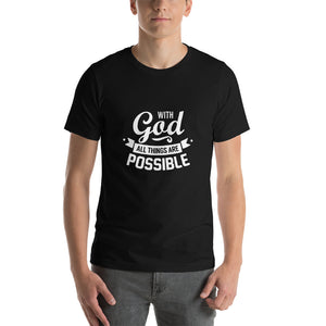 Unisex With God All Things Are Possible Tee Black