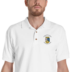 Embroidered Polo Shirt  ICCS Logo Men's (White, Black, Red, Blue, Grey)