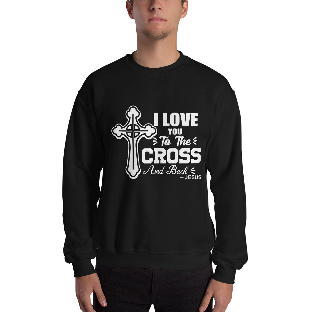 Unisex To The Cross And Back Sweatshirt Black