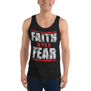 Unisex Faith Over Fear Tank Top Black