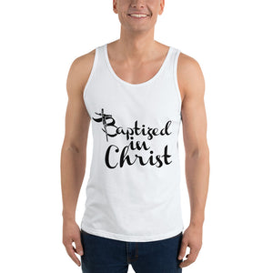 Unisex Baptized In Christ Tank Top White