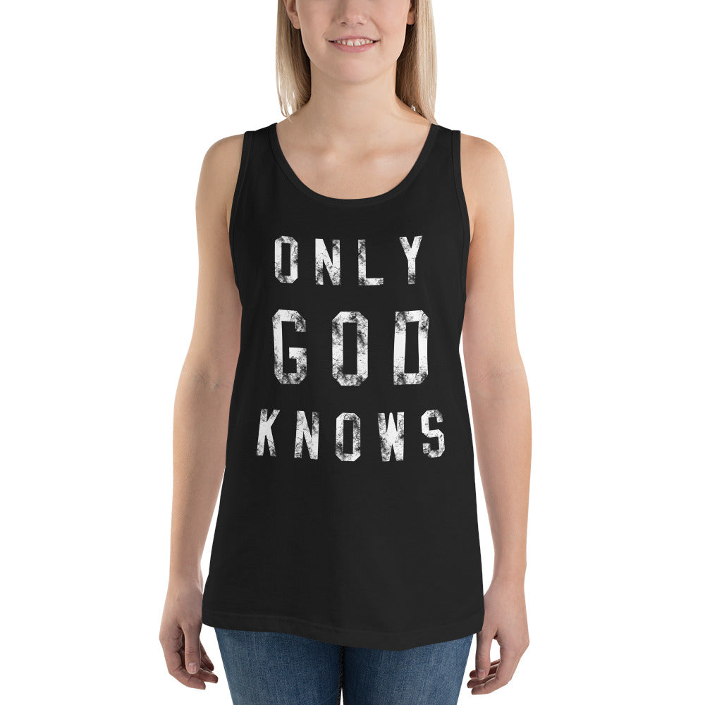 Only God Knows Tank Top Black