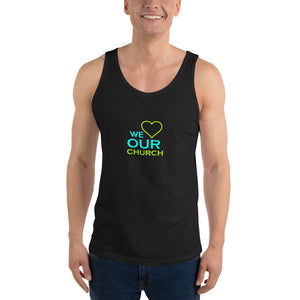 Unisex We Heart Our Church Tank Top Black