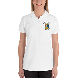 Embroidered ICCS Polo Shirt Ladies' White