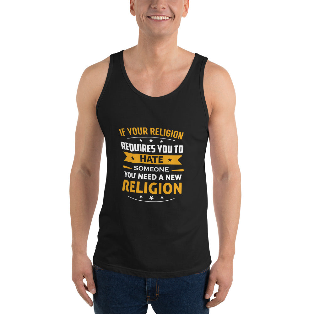 Unisex New Religion Tank Top Black