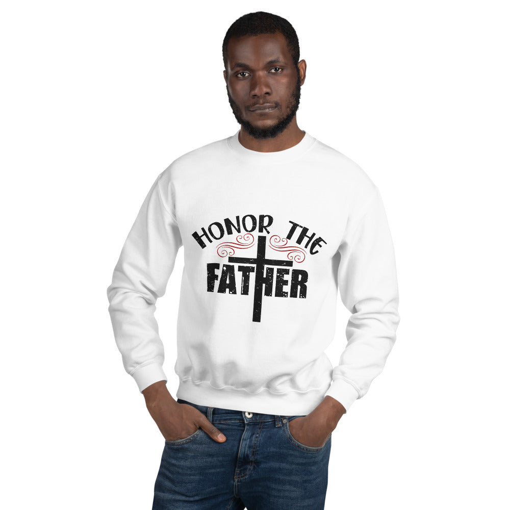 Unisex Honor The Father Sweatshirt White