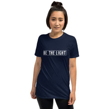 Load image into Gallery viewer, Unisex Navy Be The Light Fitness Shirt