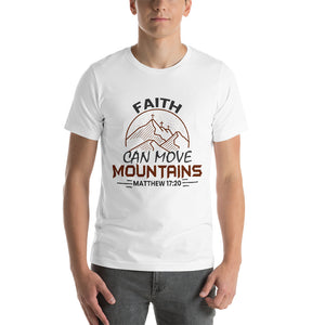Unisex Faith Can Move Mountains Tee White