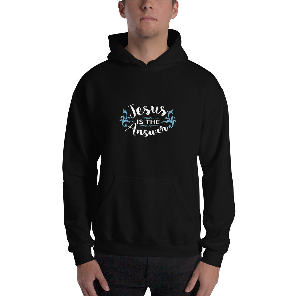 Jesus Is The Answer Hoodie Black