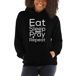 Unisex Eat Sleep Pray Hoodie Black