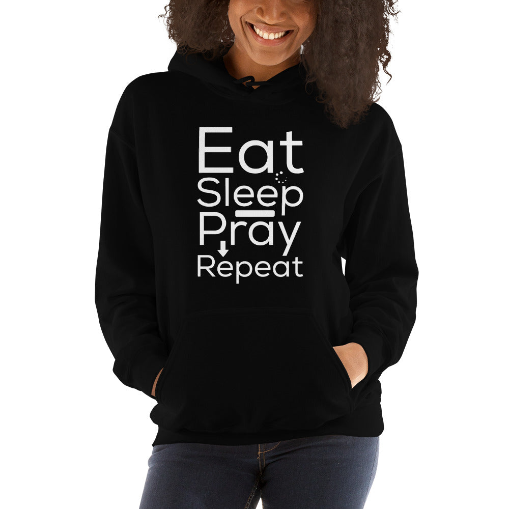 Unisex Eat Sleep Pray Hoodie Black