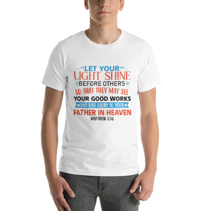 Unisex Let Your Light Shine Tee White