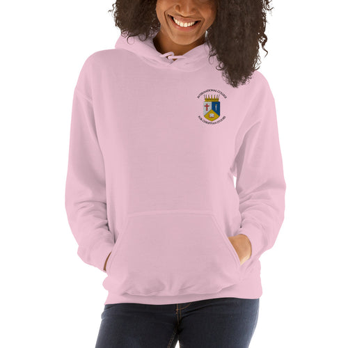 Ladies Embroidered ICCS Hoodie Pink