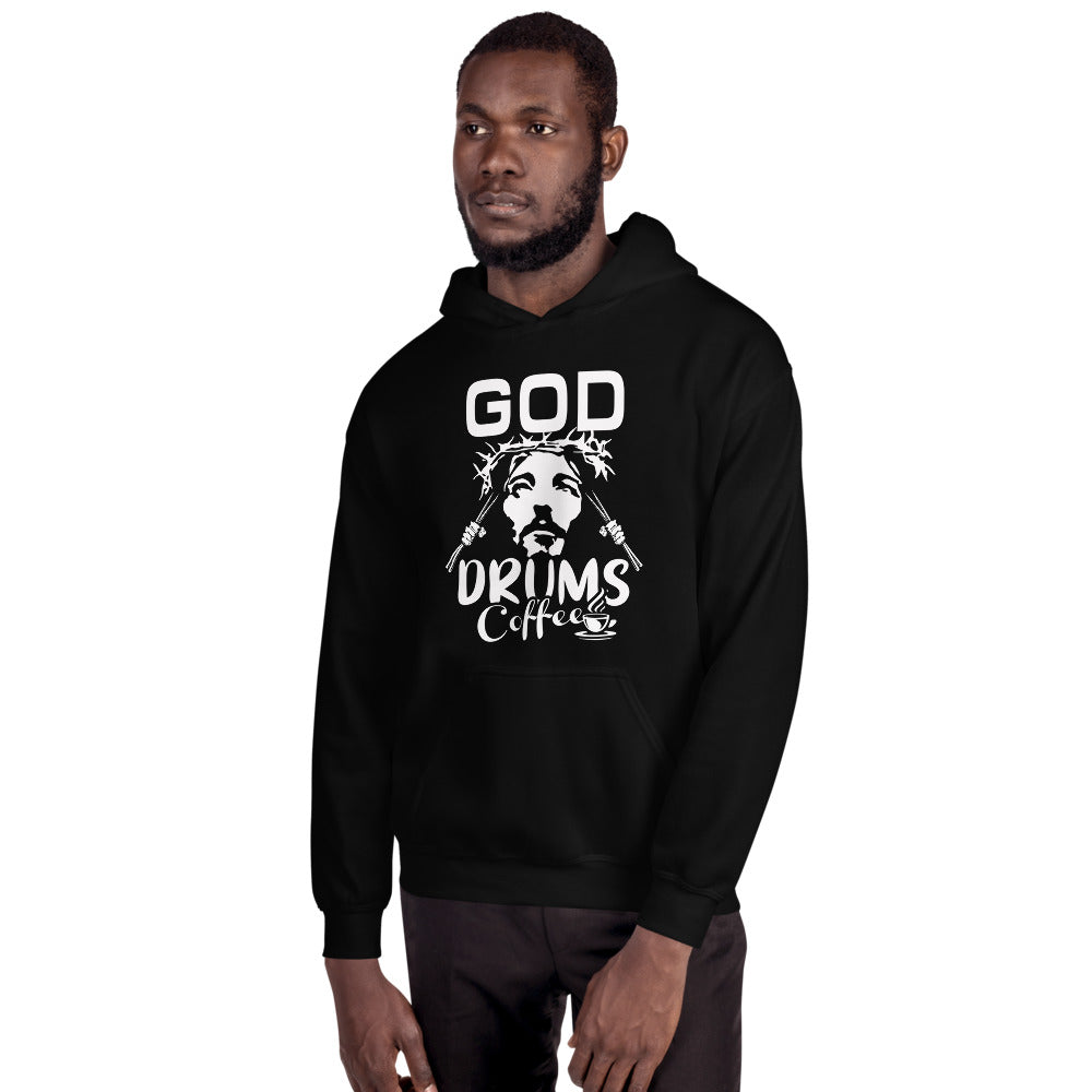 God Drums Coffee Hoodie