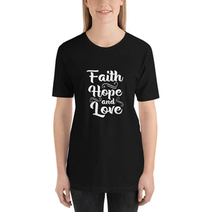 Unisex Faith Hope And Love Tee Black