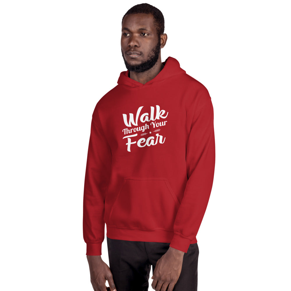 Unisex Walk Through Your Fear Hoodie Red